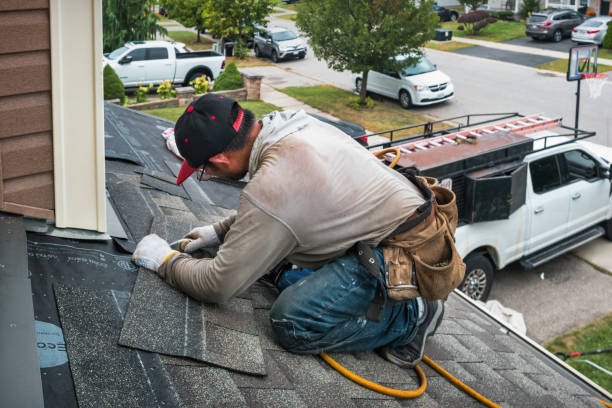 Professional Flat Roof Repair technician working in Rochester, MA